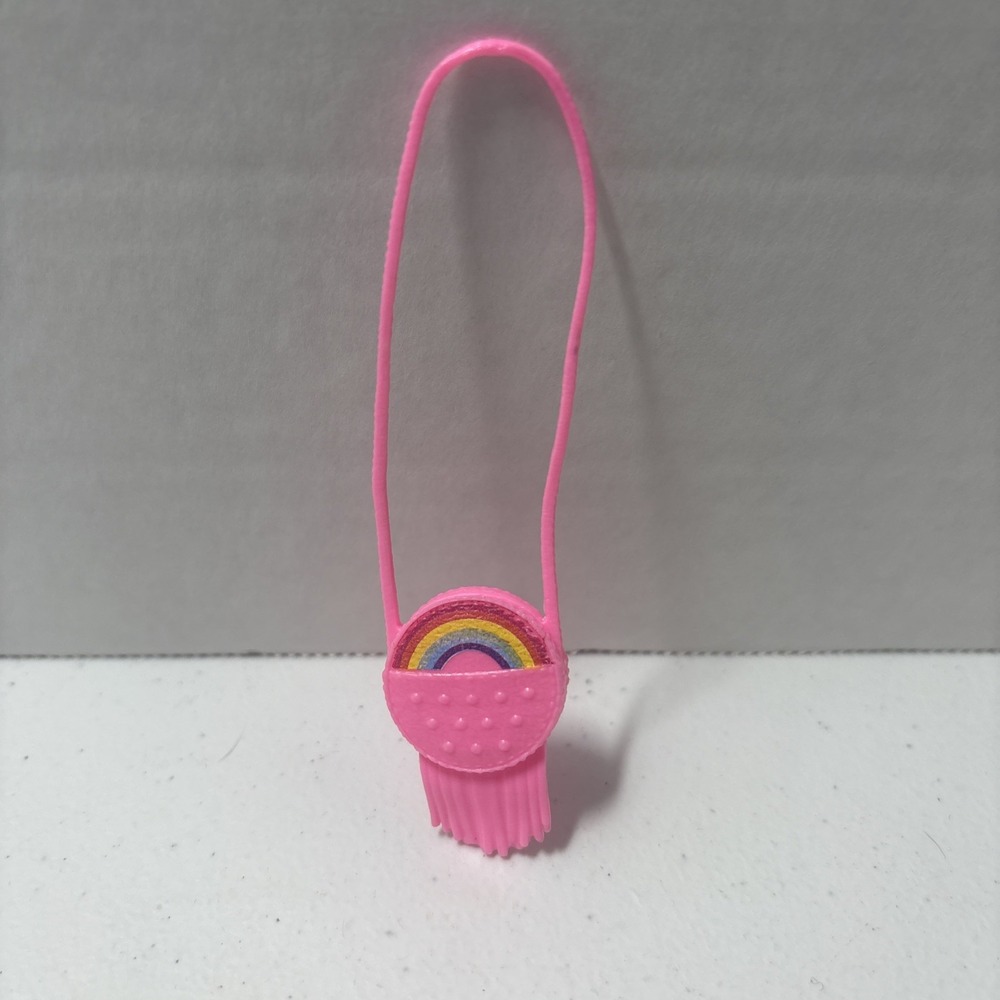 Barbie Doll Rainbow Pink Fringe Handbag Purse Shoulder Bag Accessory Boho